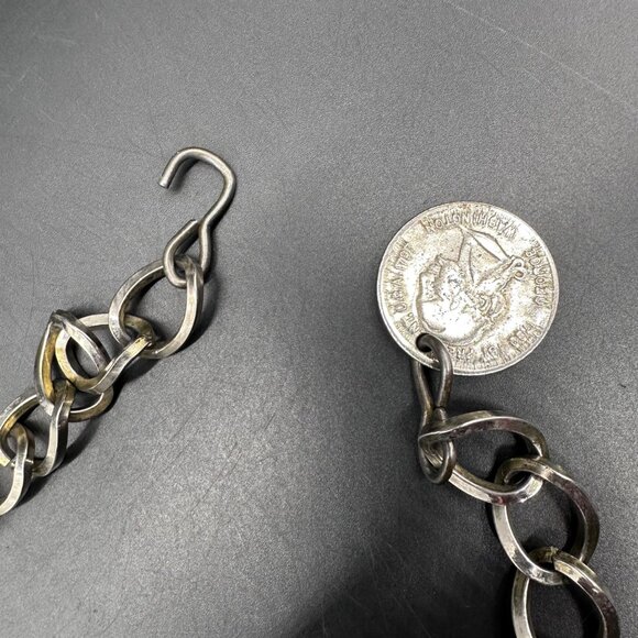 Vintage Adjustable Coin Chain Belt George Washington Charm Metal Statement Acces main image 7